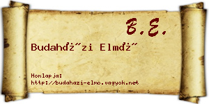 Budaházi Elmó névjegykártya